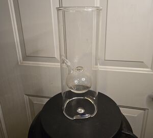 Glass Oil Lamp Clear Wolfard Hand Blown Scientific Glass USA 11 3/4" Large